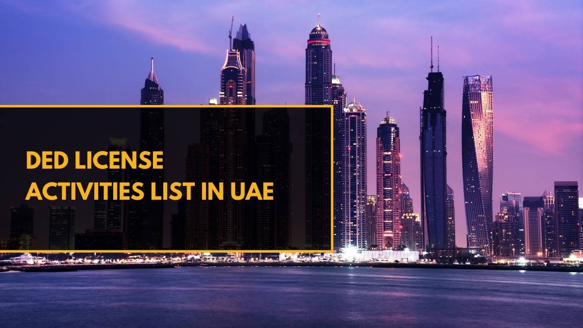 DED License Activities List in UAE